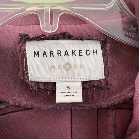Anthropologie Marrakech Maroon Moto Jacket - Picture 7 of 10